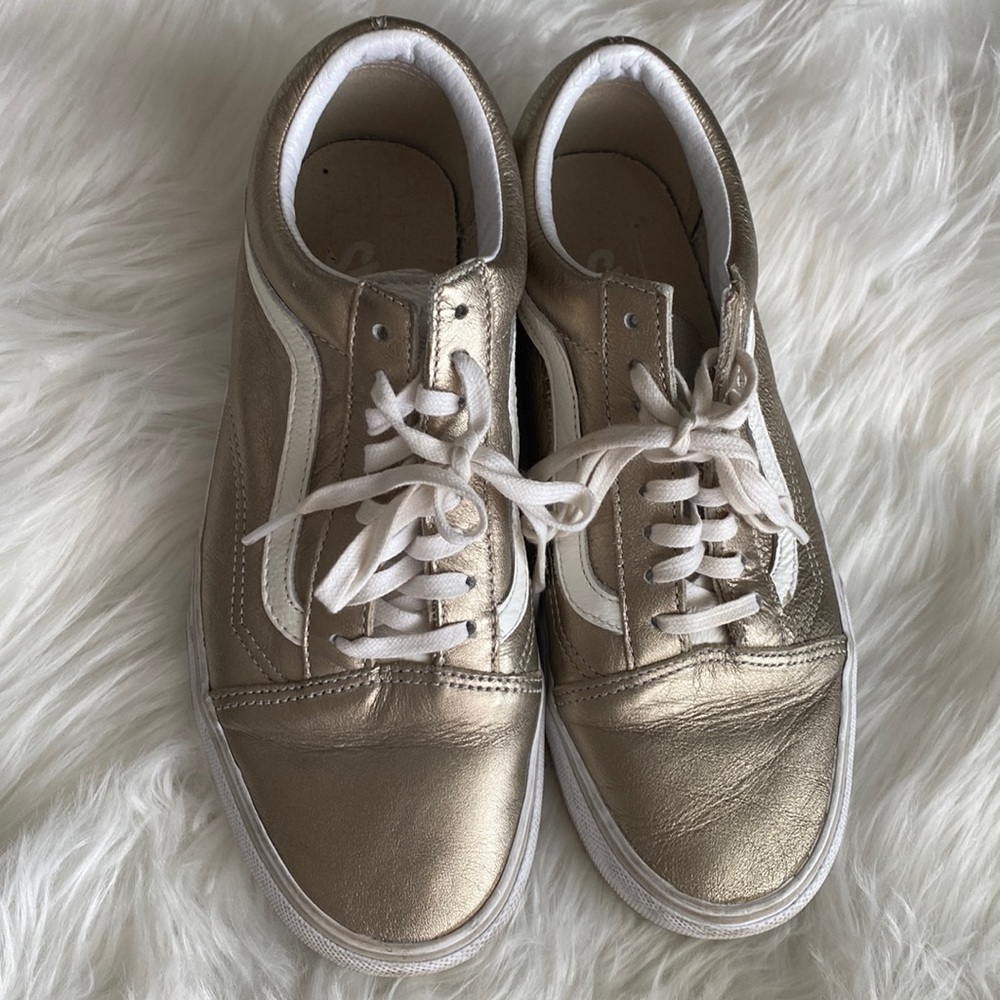 Vans Old Skool Metallic Gold with White Stripe